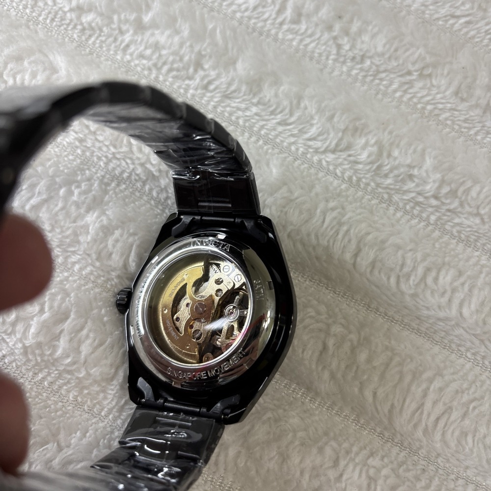 Invicta Mens Objet D Art 49503 Automatic Black Rose Gold Skeleton Watch New Box - Picture 5 of 6